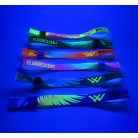 UV Reflective Fabric wristbands 15x340 mm full-colour custom printed on 1 side - with METAL RING