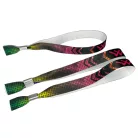 Fabric wristbands 15x340 mm full-colour custom printed on 1 side - with METAL RING