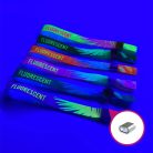 UV Reflective Fabric wristbands 15x300 mm (CHILD-size) - full-colour printed on 1 side - with METAL RING