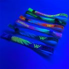 UV Reflective Fabric wristbands 15x300 mm (CHILD-size) - full-colour printed on 1 side - with METAL RING
