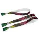 Fabric wristbands 15x30 mm (KID size) - full-colour printed on 1 side - metal ring