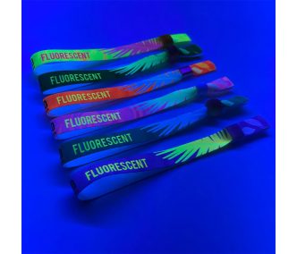   UV Reflective Fabric wristbands 15x300 mm (CHILD-size) - full-colour printed on 1 side - with ADJUSTABLE PLASTIC BEAD