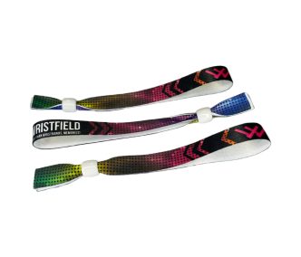   Fabric wristbands with full colour custom print - plastic bead - KID size (30cm)
