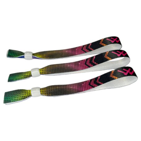 Fabric wristbands with full colour custom print - plastic bead - KID size (30cm)