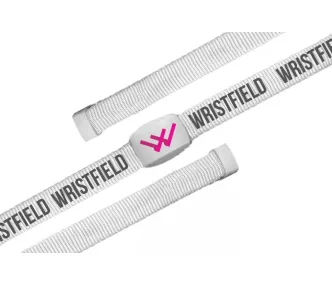 LED radio controlled flashing fabric wristbands 1C printed