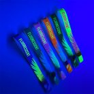 UV Reflective Fabric wristbands (15x340mm, full-colour custom printed on one side) - with bamboo-plastic self-closing tube