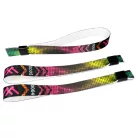 Fabric wristbands (15x340mm, full-colour custom printed on one side, variable data) - with plastic self-closing tube