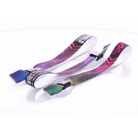 Fabric wristbands 15x340 mm full-colour custom printed on 1 side - with PST (plastic self-closing tube) - EXPRESS