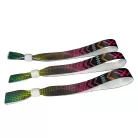 Fabric wristbands (15x340mm, full-colour custom printed on one side, variable data) - with adjustable plastic bead