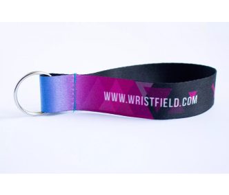   Fabric Key Holder with keyring 20x120 mm - full-colour printed on both sides