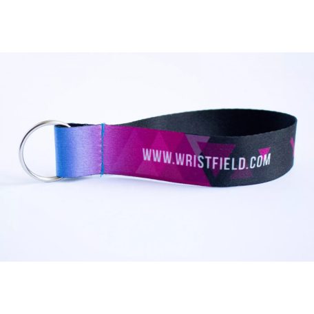 Fabric Key Holder with keyring 20x120 mm - full-colour printed on both sides