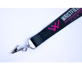   Satin Lanyards 20x900 mm full-colour custom printed on both sides - with crocodile pass holder
