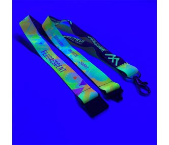   UV Reflective Satin Lanyards 20x900 mm full-colour custom printed on both sides - with metal thumb hook and Safety Breakaway Buckle
