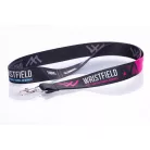 Ribbed Lanyards 20x900 mm full-colour custom printed on both sides - with metal thumb hook