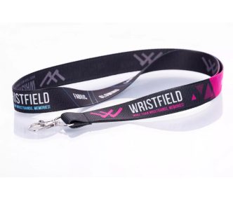   Ribbed Lanyards 20x900 mm full-colour custom printed on both sides - with metal thumb hook