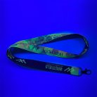 UV Reflective Ribbed Lanyards 20x900 mm full-colour custom printed on both sides - with metal thumb hook