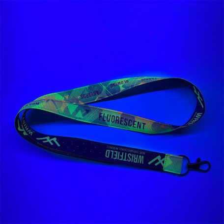 UV Reflective Ribbed Lanyards 20x900 mm full-colour custom printed on both sides - with metal thumb hook