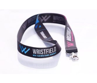   Ribbed Lanyards 20x900 mm full-colour custom printed on both sides - with metal thumb hook