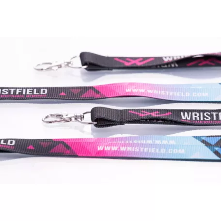 Ribbed Lanyards 20x900 mm full-colour custom printed on both sides - with metal thumb hook