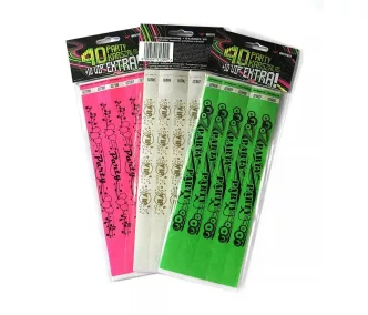 Partypack - 40pcs Party + 10pcs VIP wristbands