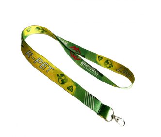   R-PET Lanyard 20x900 mm - Made of recycled PET bottle - full colour printing on both sides