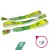 R-PET Wristband (15x340 mm, full-colour custom printed on one side, eco-friendly) - with adjustable plastic bead