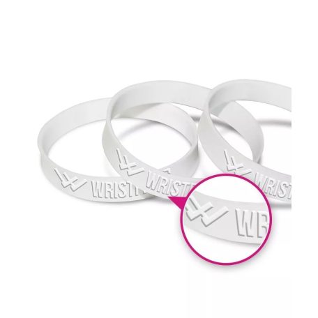 Silicone wristbands - embossed