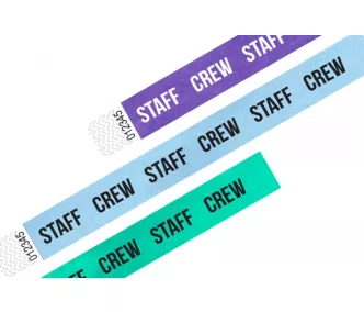 Tyvek 1 wristbands Patterns - STAFF CREW