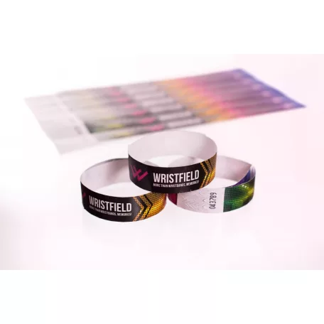 Tyvek 3/4" wristbands with full-colour printing