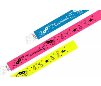 Tyvek 3/4 wristbands Patterns - Carnival