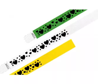 Tyvek 3/4 wristbands Patterns - Hearts