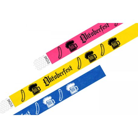 Tyvek 3/4 patterns wristbands - October fest Beer Frankfurter