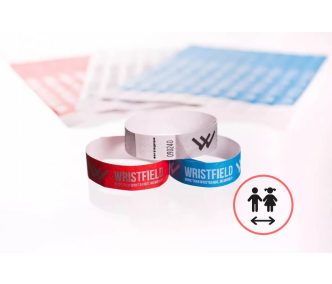 Tyvek 3/4 wristbands KID Size 19x200 mm - 1 colour printing