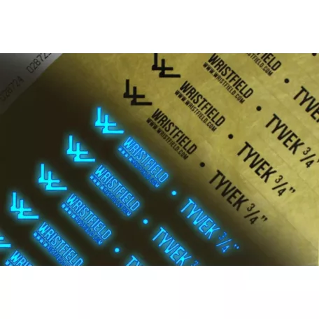 Tyvek 3/4" wristbands with 1 colour + UV (only visible under blacklight) printing