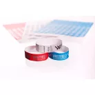Tyvek 3/4" wristbands with 1 colour + UV (only visible under blacklight) printing