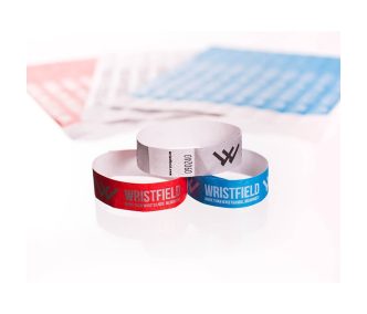   Tyvek 3/4" wristbands durable and water resistant with serial numbering (TOP Quality) - 1 colour printed