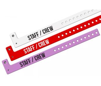 Vinyl Straight patterns wristbands - STAFF / CREW