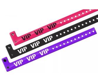 Vinyl Straight patterns wristbands - VIP